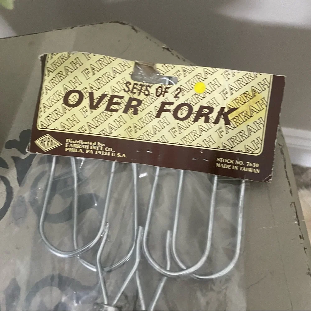 Vintage Over Fork Meat Carving Tool, Set of 2